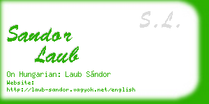 sandor laub business card